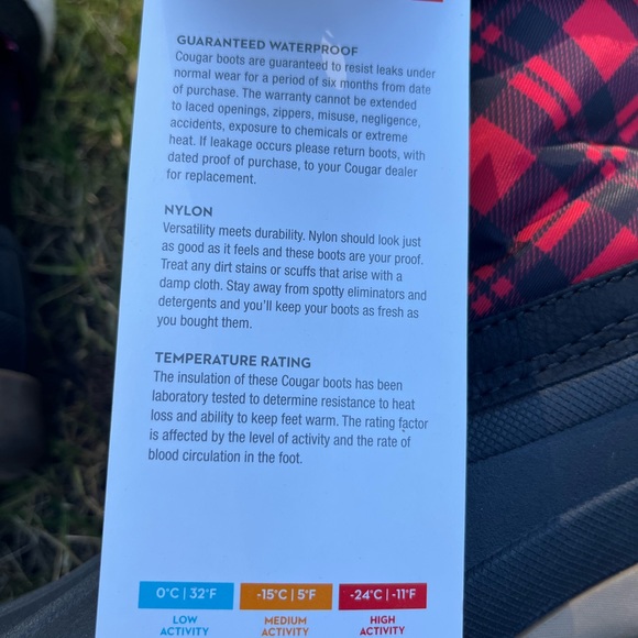 Cougar Waterproof Lace-up Boots w/Fleece Lining - Creek NWT - Picture 8 of 10